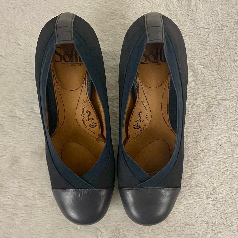 Sofft Suede Leather Cap Toe Pumps Women’s Size 8M Blue Gray - Picture 6 of 11